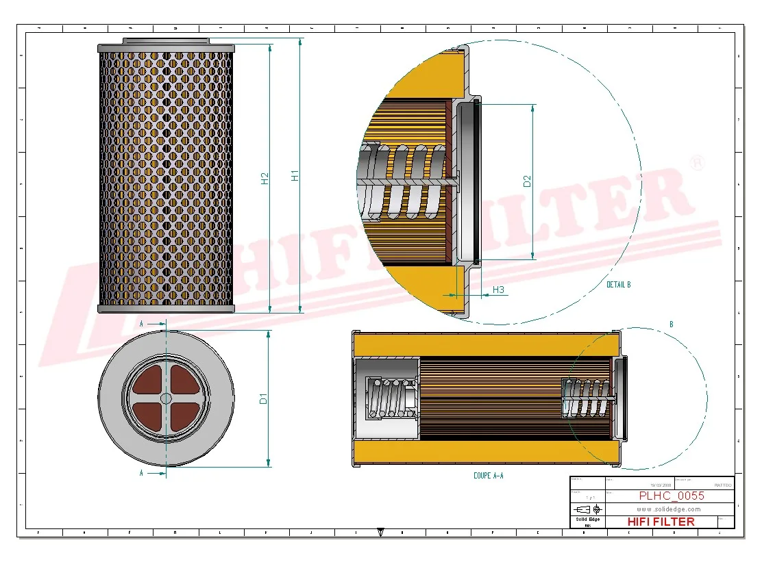 Rysunek techniczny Hifi Filter SH52312