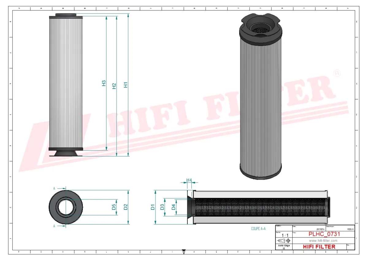 Rysunek techniczny Hifi Filter SH52321