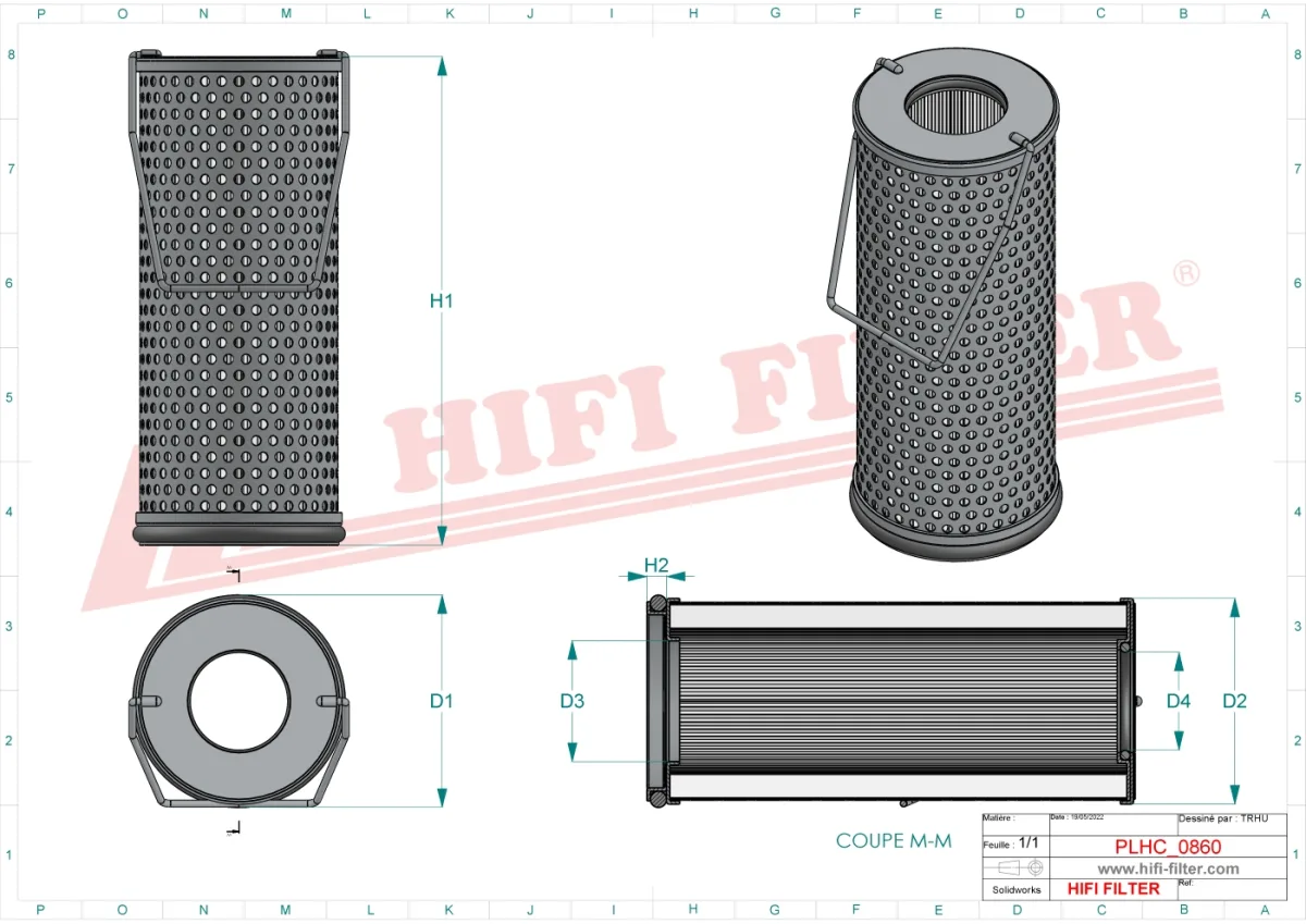 Rysunek techniczny Hifi Filter SH52354