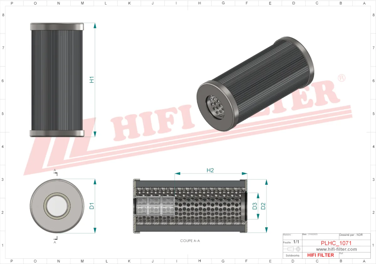 Rysunek techniczny Hifi Filter SH52440