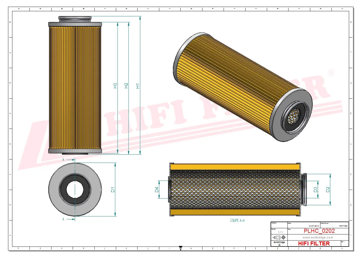 Rysunek techniczny Hifi Filter SH56211