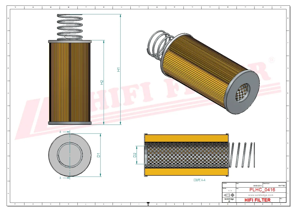 Rysunek techniczny Hifi Filter SH56236