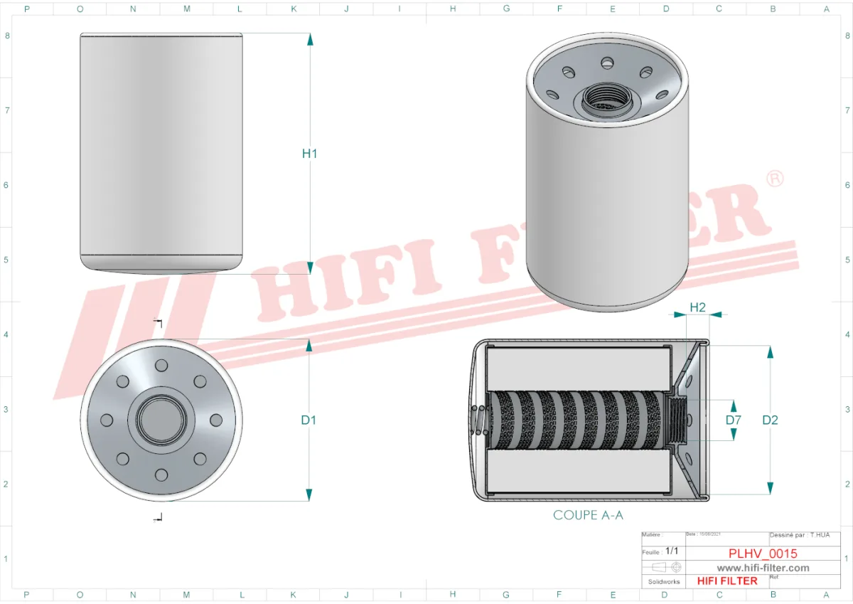 Rysunek techniczny Hifi Filter SH56783