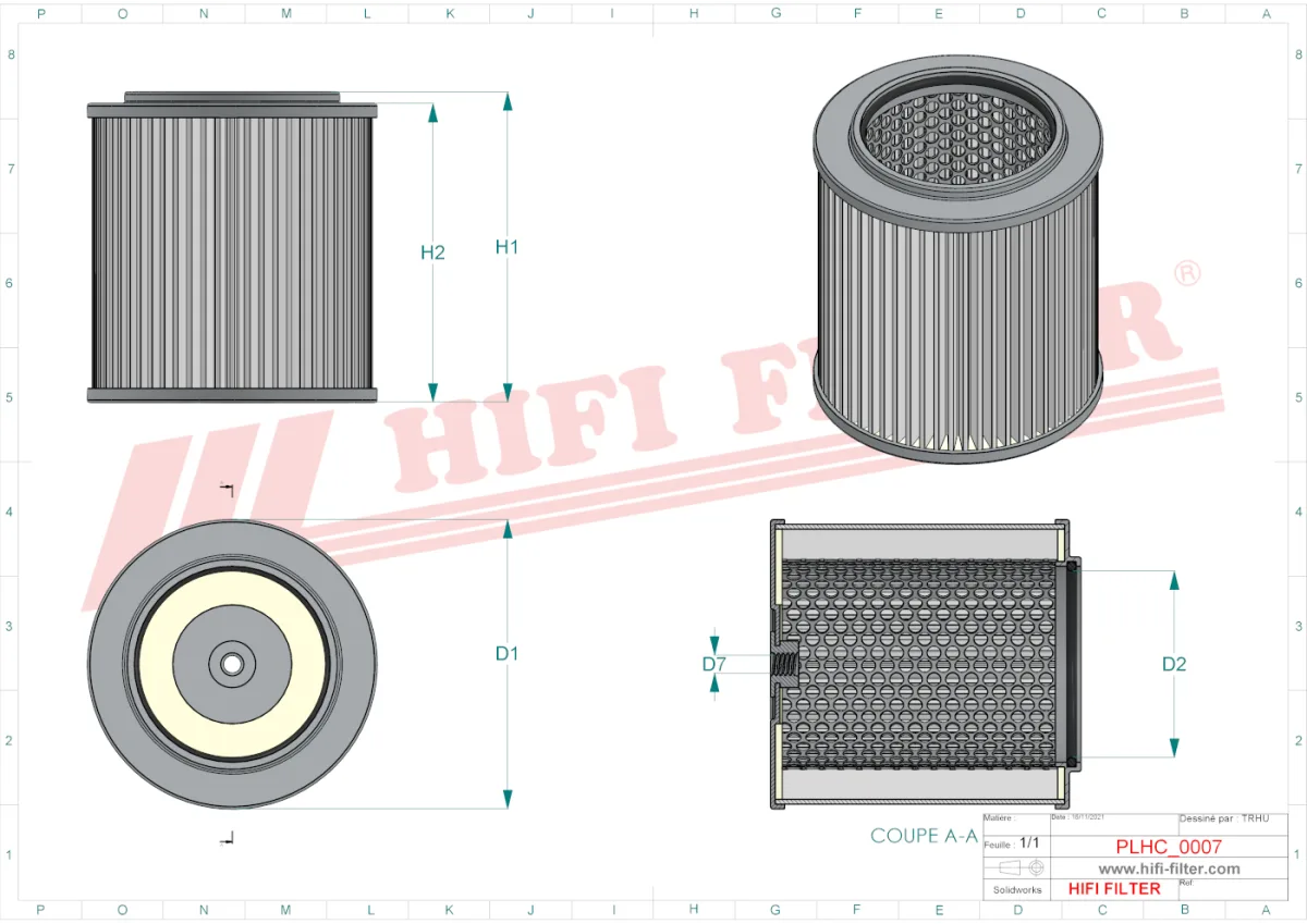 Rysunek techniczny Hifi Filter SH60598
