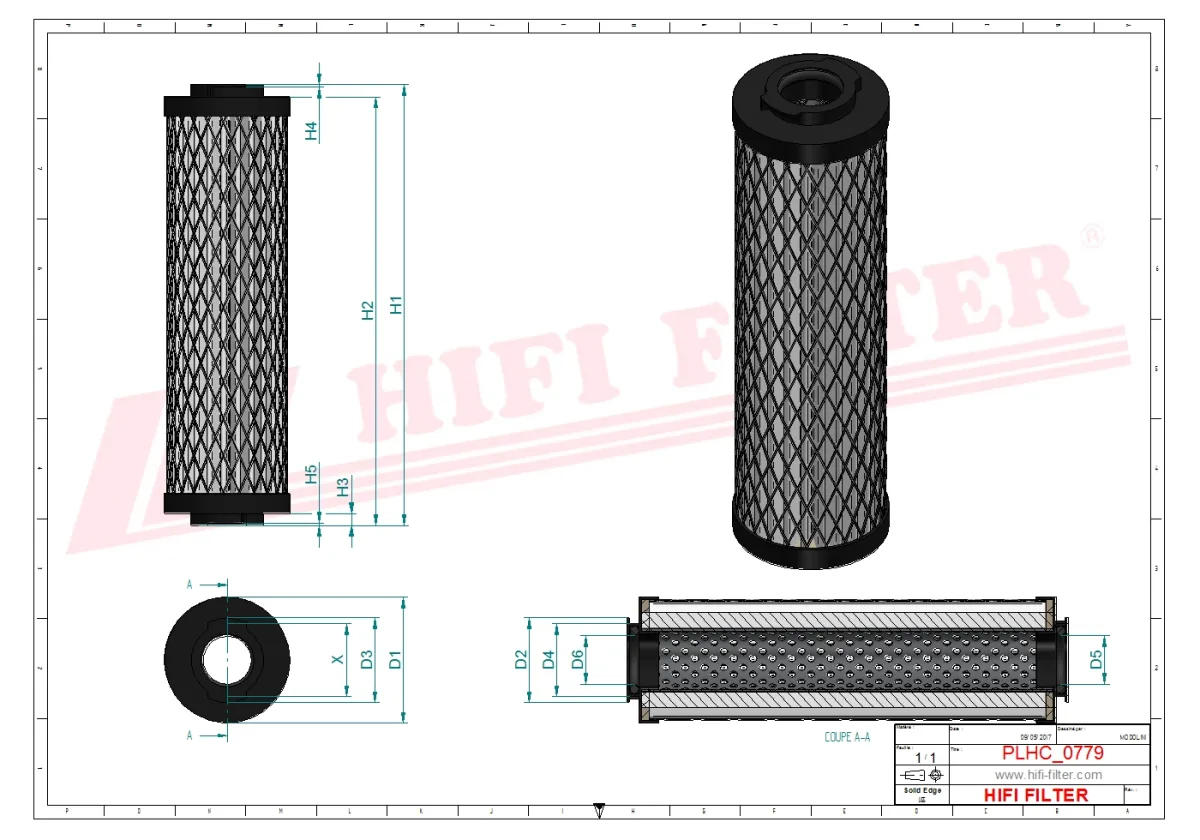 Rysunek techniczny Hifi Filter SH60632