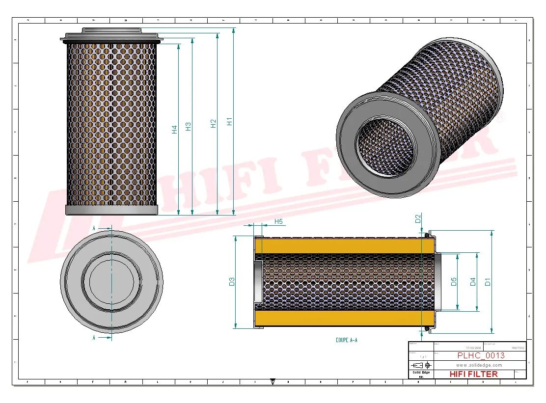 Rysunek techniczny Hifi Filter SH62755