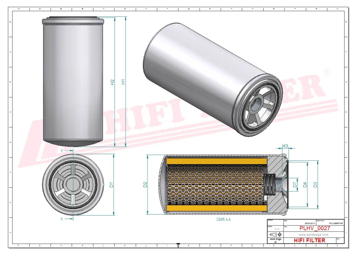 Rysunek techniczny Hifi Filter SH66083