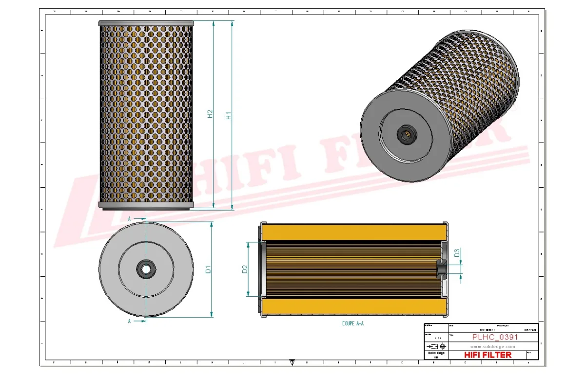 Rysunek techniczny Hifi Filter SH66138