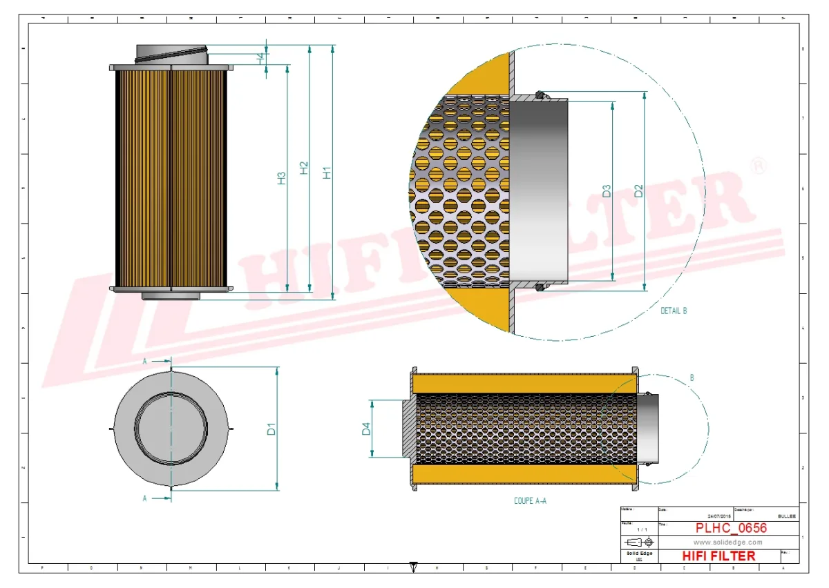Rysunek techniczny Hifi Filter SH66263