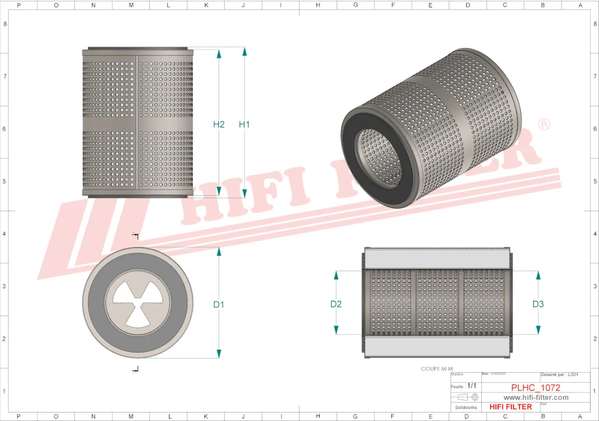 Rysunek techniczny Hifi Filter SH66386