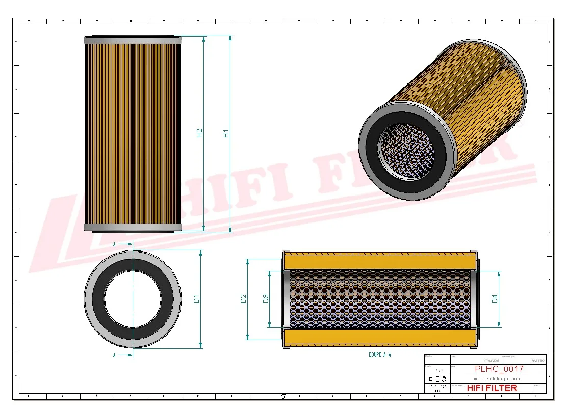 Rysunek techniczny Hifi Filter SH67878