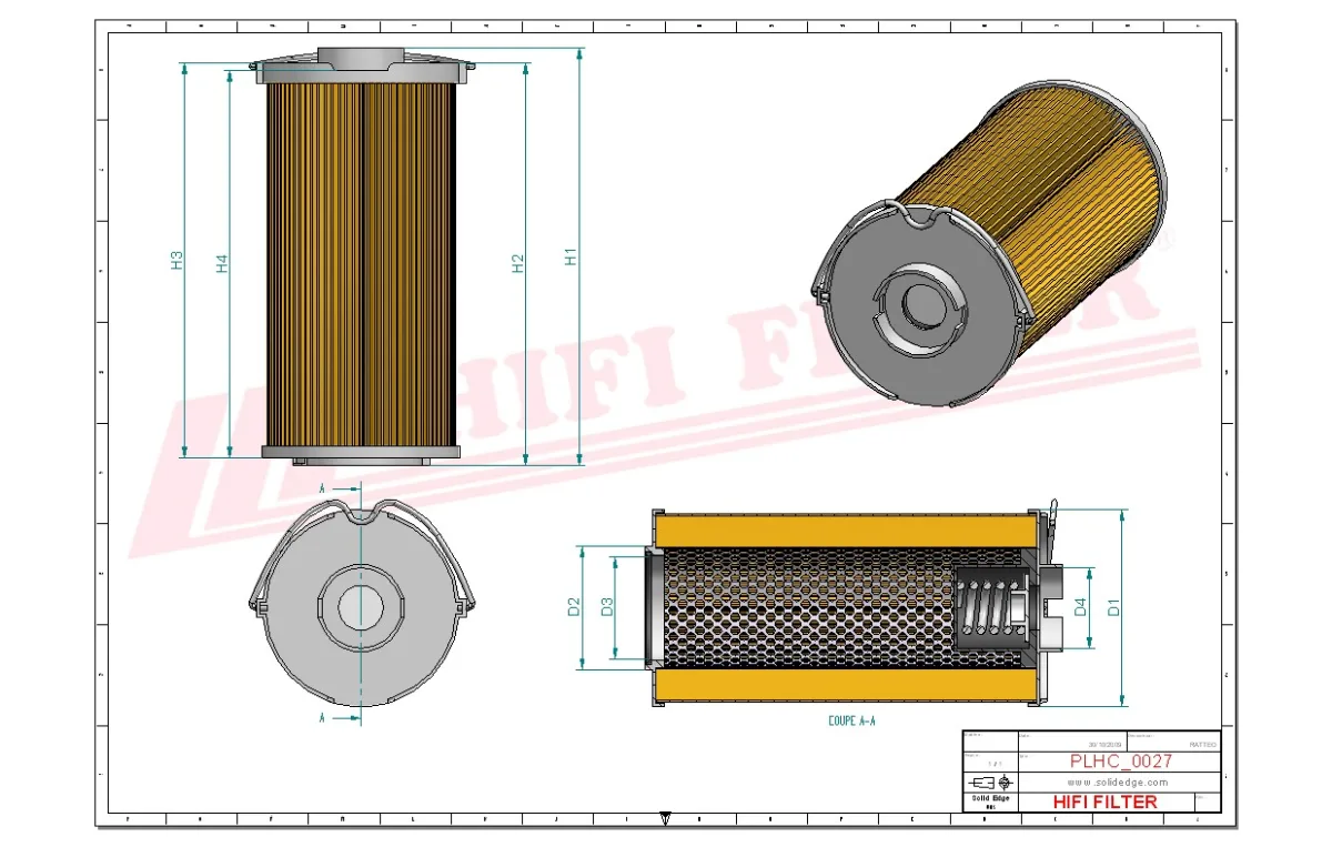 Rysunek techniczny Hifi Filter SH74142