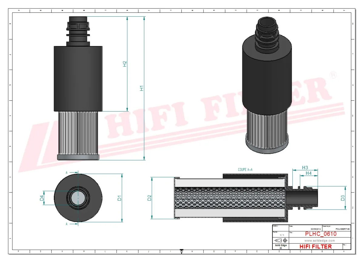 Rysunek techniczny Hifi Filter SH77164