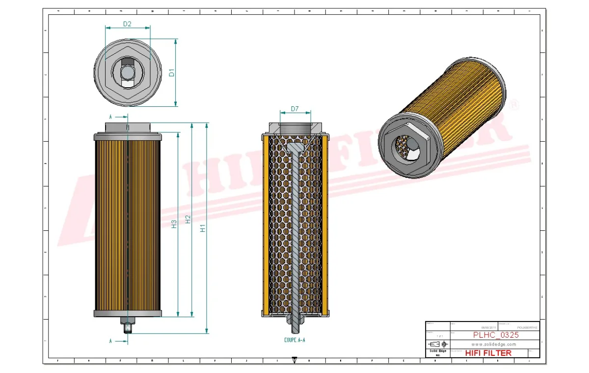 Rysunek techniczny Hifi Filter SH77247
