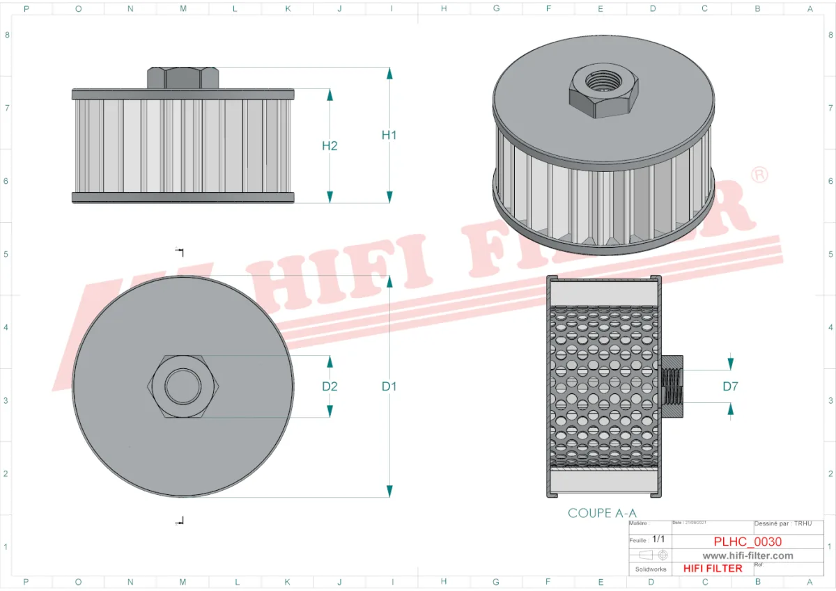 Rysunek techniczny Hifi Filter SH776626