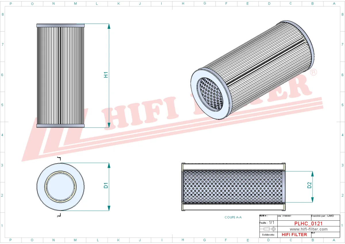 Rysunek techniczny Hifi Filter SH84262