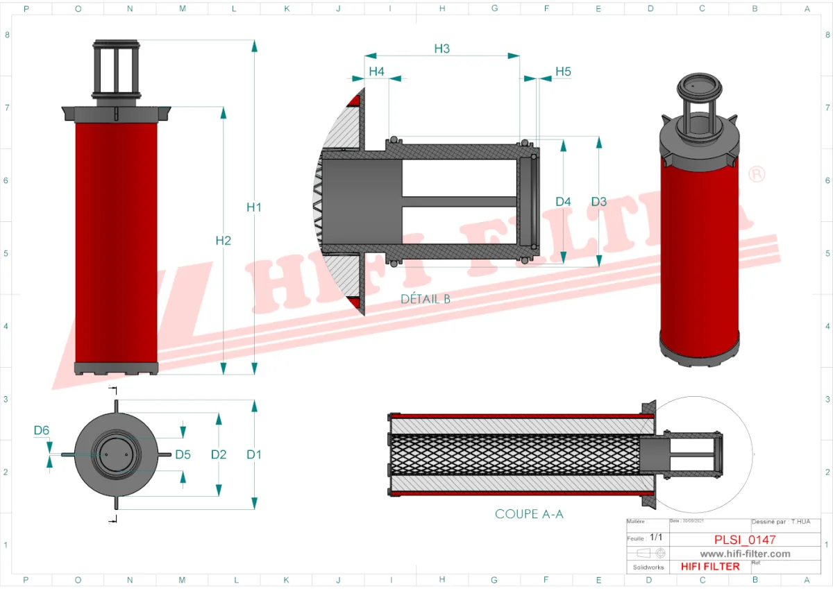 Rysunek techniczny Hifi Filter SI34552