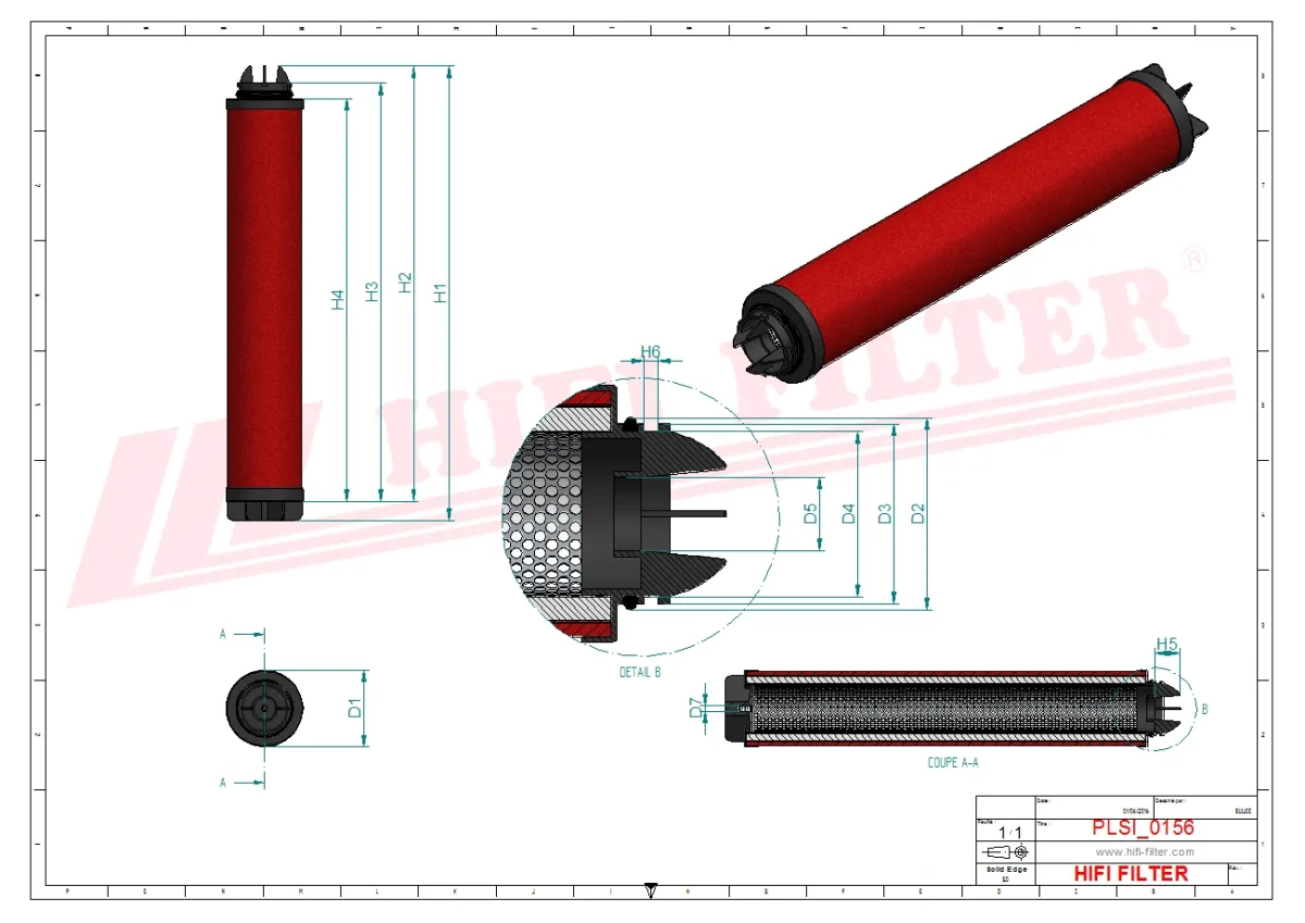 Rysunek techniczny Hifi Filter SI34661