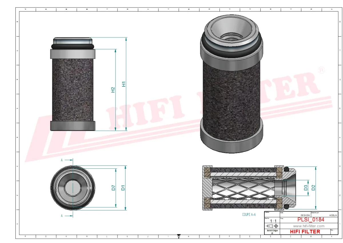 Rysunek techniczny Hifi Filter SI45514