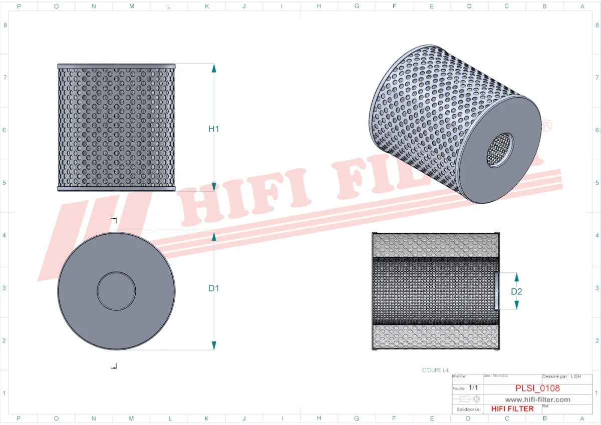 Rysunek techniczny Hifi Filter SI99153