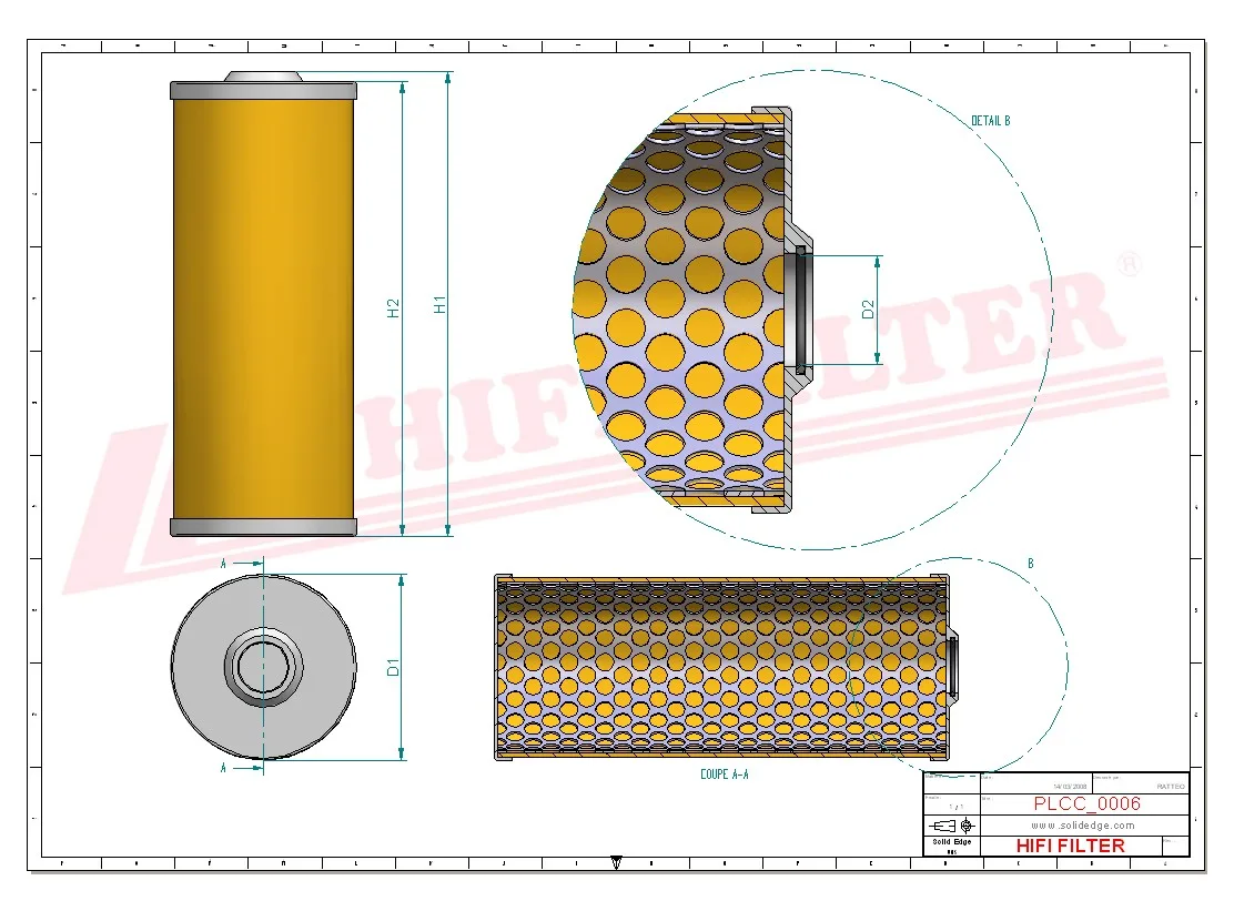 Rysunek techniczny Hifi Filter SN21581