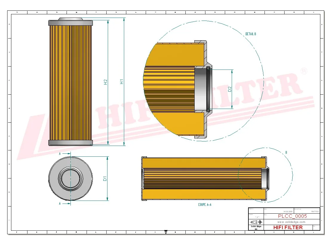 Rysunek techniczny Hifi Filter SN21587