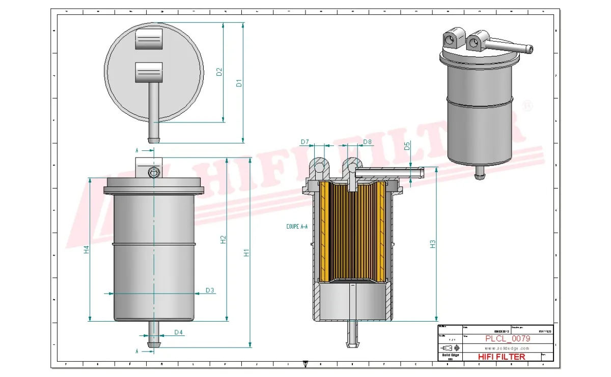 Rysunek techniczny Hifi Filter SN24V