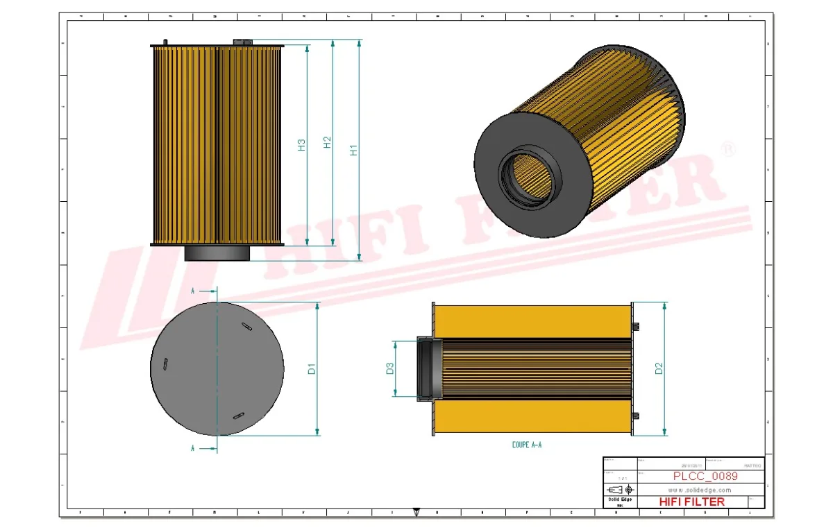 Rysunek techniczny Hifi Filter SN30007