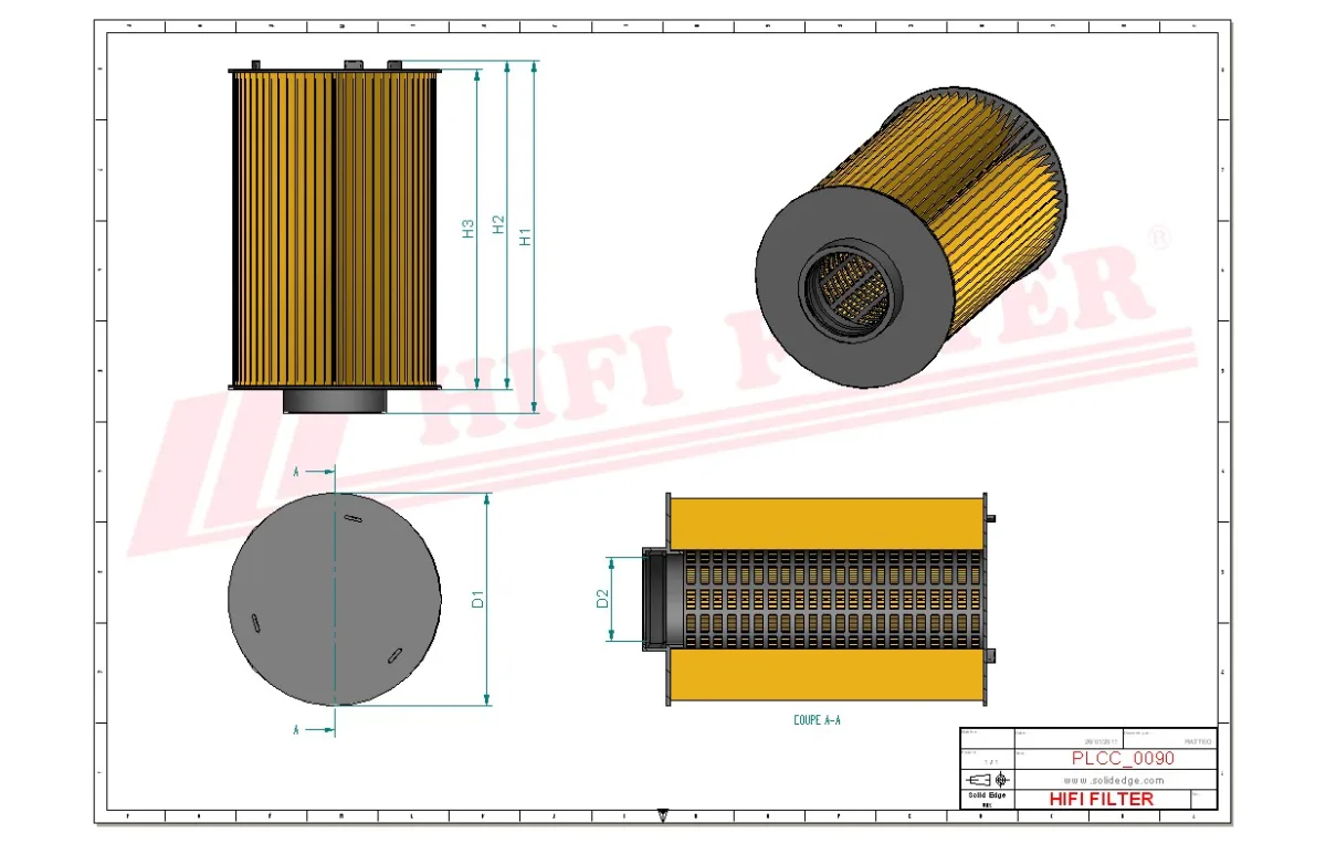 Rysunek techniczny Hifi Filter SN30015