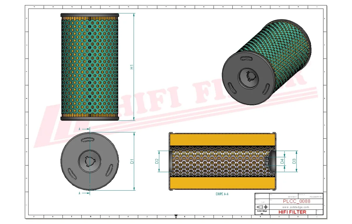 Rysunek techniczny Hifi Filter SN30024