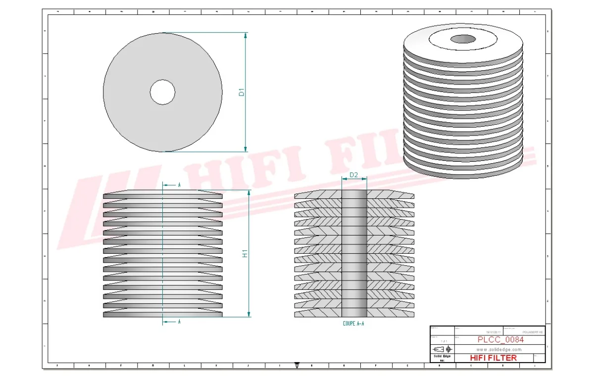 Rysunek techniczny Hifi Filter SN30045