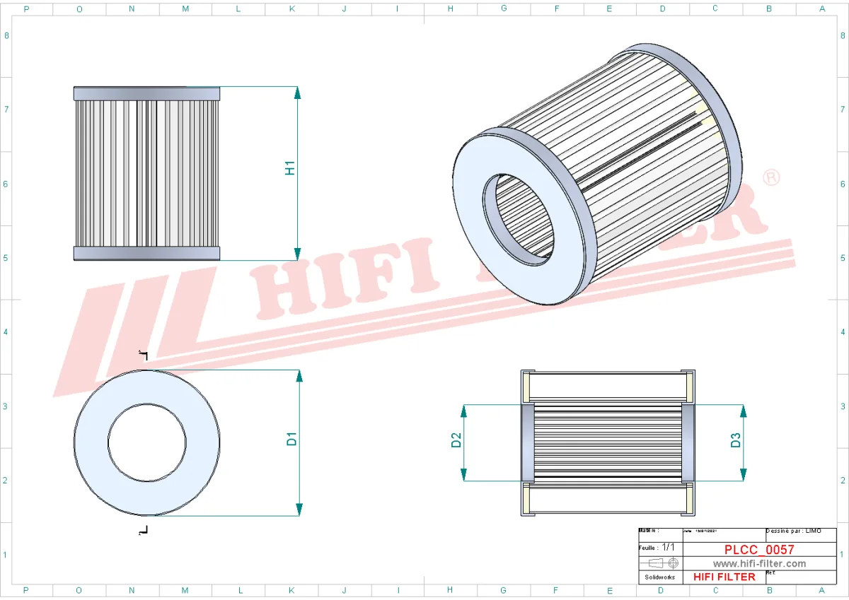 Rysunek techniczny Hifi Filter SN35021