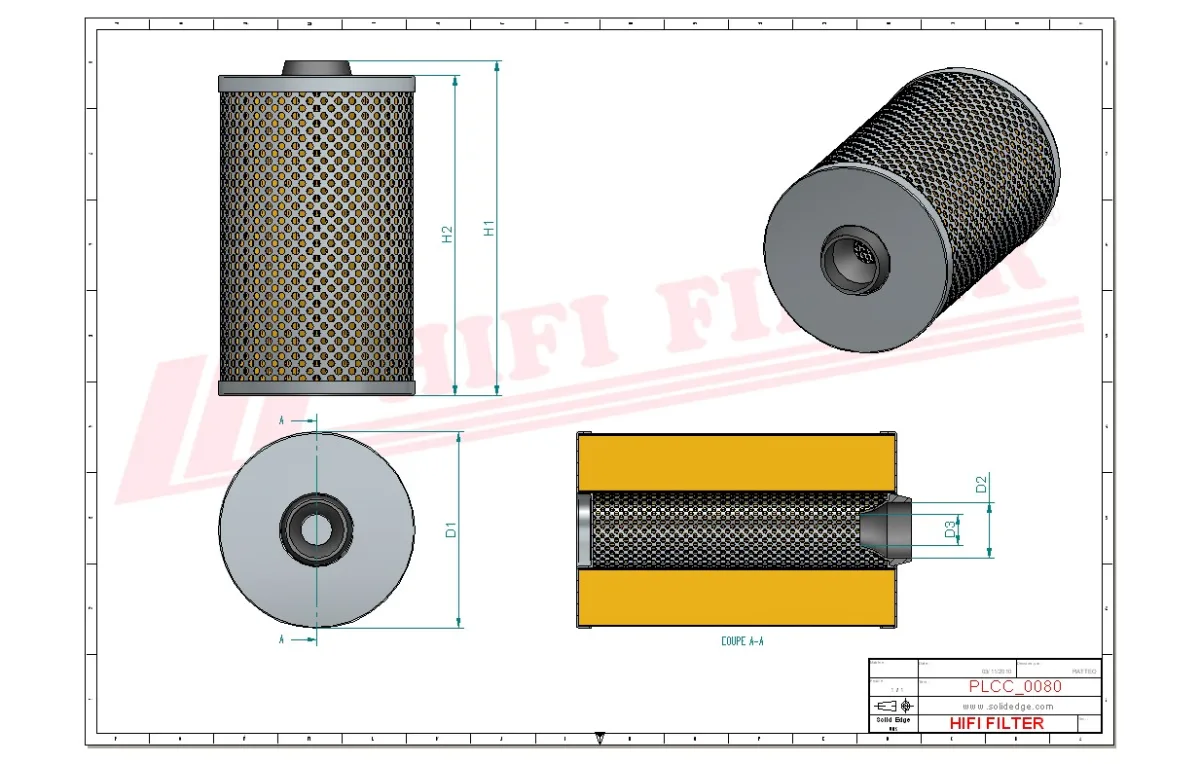 Rysunek techniczny Hifi Filter SN40636