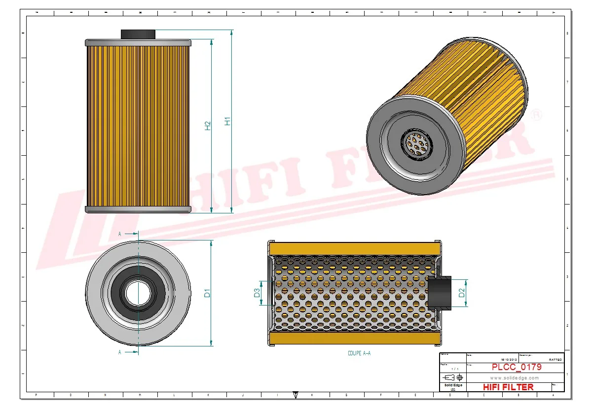 Rysunek techniczny Hifi Filter SN80529