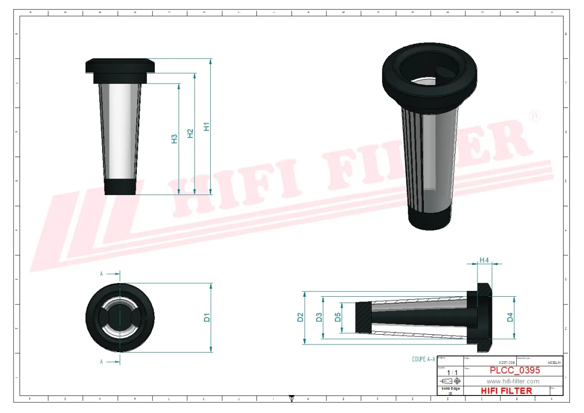 Rysunek techniczny Hifi Filter SN80617