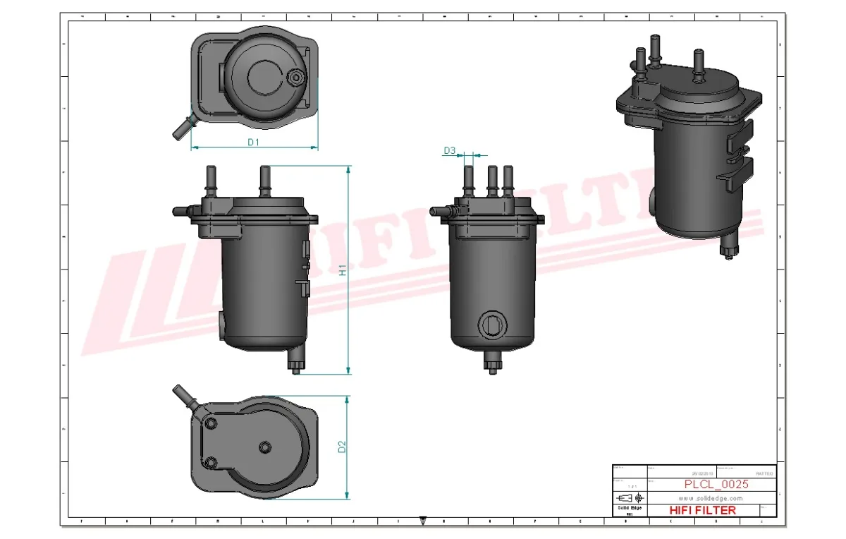 Rysunek techniczny Hifi Filter SN99135