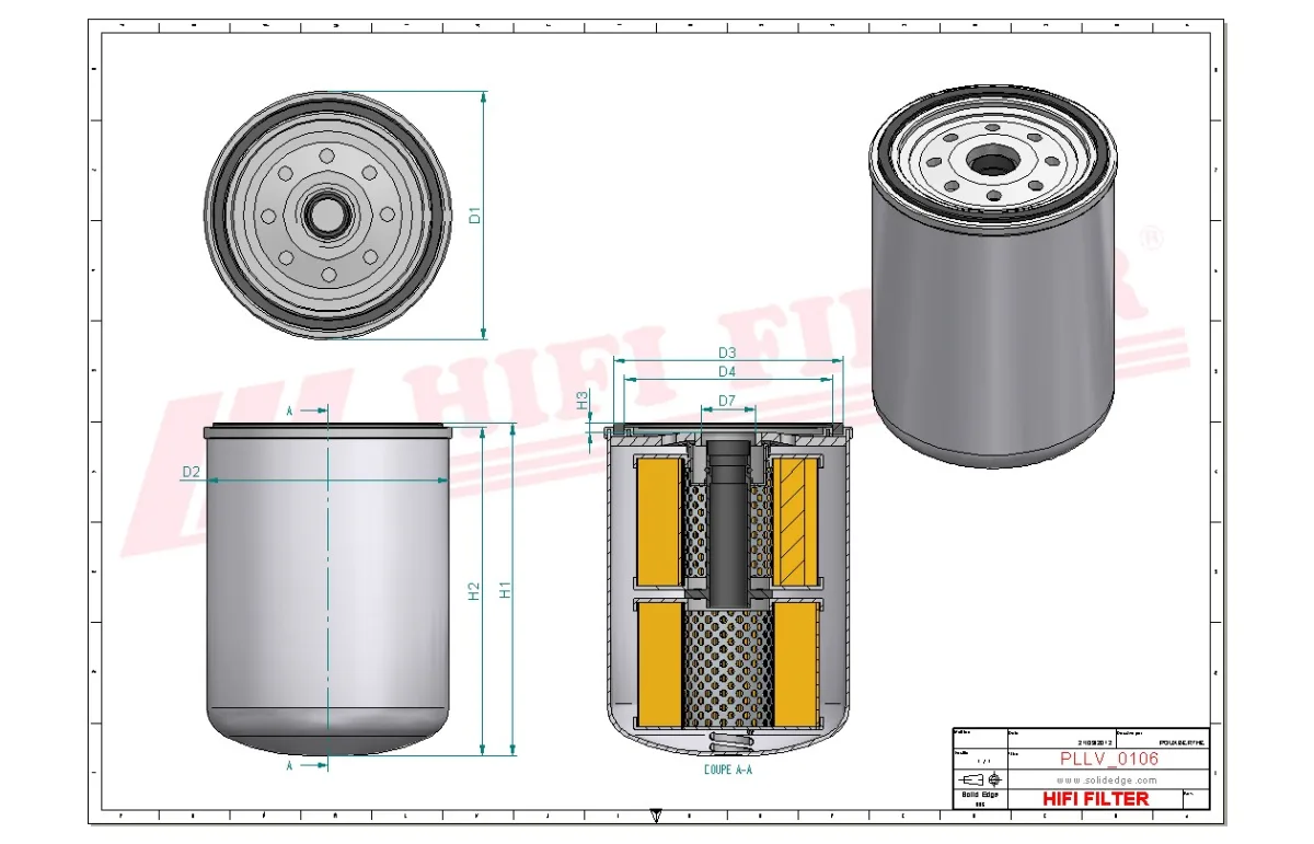 Rysunek techniczny Hifi Filter SO2198