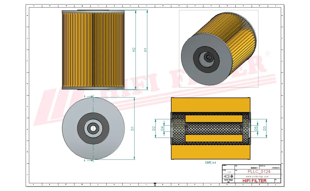 Rysunek techniczny Hifi Filter SO3323