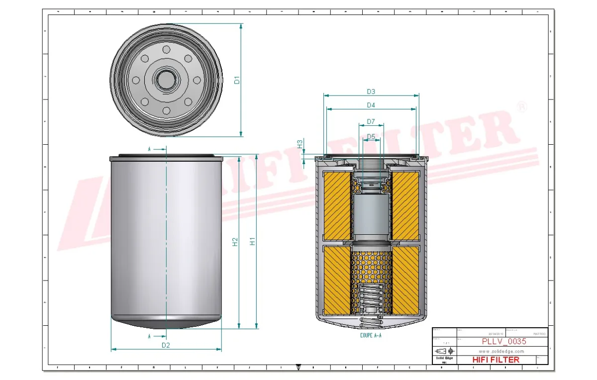 Rysunek techniczny Hifi Filter SO6320