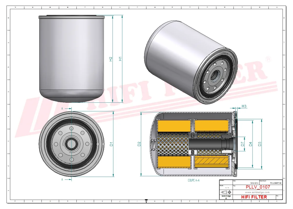 Rysunek techniczny Hifi Filter SO6733