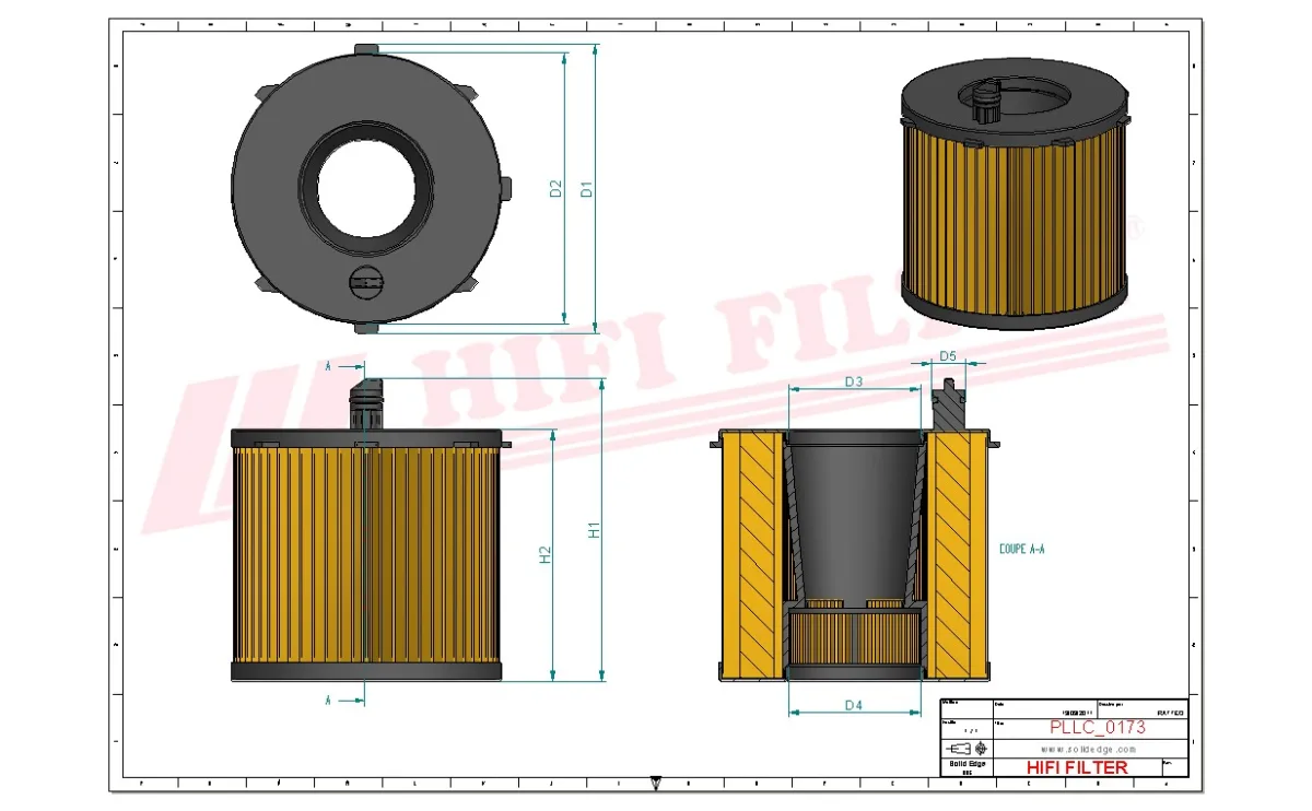 Rysunek techniczny Hifi Filter SO7213