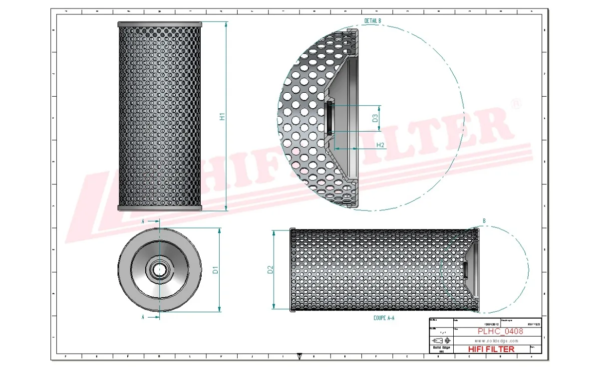 Rysunek techniczny Hifi Filter TXSL5