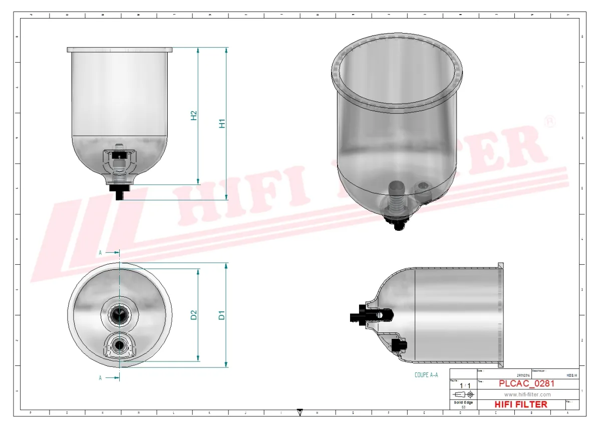 Rysunek techniczny Hifi Filter YRK15405