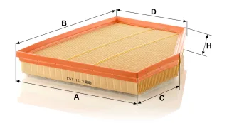 Filtr powietrza Mann Filter C31143 — zdjęcie 2