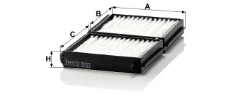 Filtr kabinowy Mann Filter CU2033-2 — zdjęcie 2