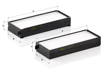 Filtr kabinowy Mann Filter CU2542-2 — zdjęcie 2