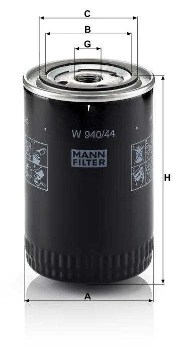 Filtr oleju Mann Filter W 940/44 — zdjęcie 3