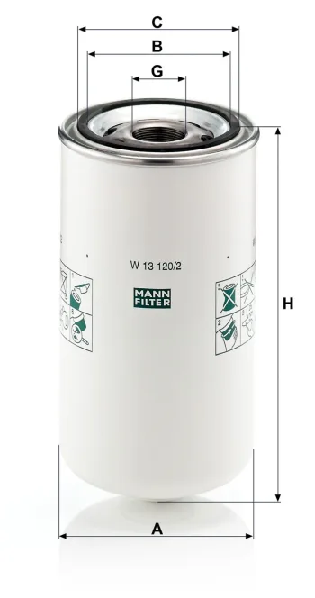 Filtr oleju Mann Filter W13120/2 — zdjęcie 2
