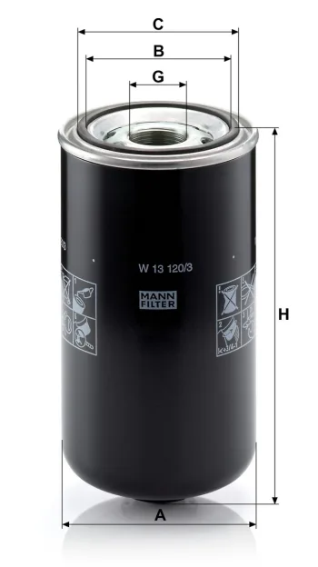 Filtr oleju Mann Filter W13120/3 — zdjęcie 2