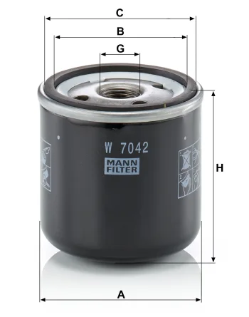 Filtr oleju Mann Filter W7042 — zdjęcie 2